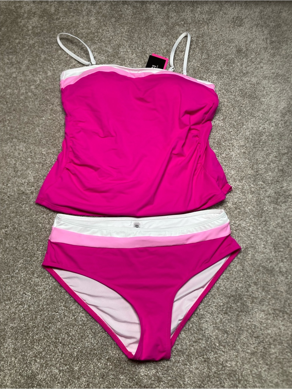 Daci Two piece Pink Tankini Bathing Suit